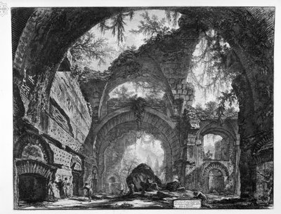 Ruins of a Gallery of Statues in the Villa Adriana at Tivoli by Giovanni Battista Piranesi